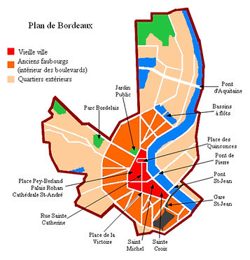 Situation au coeur du centre historique de Bordeaux