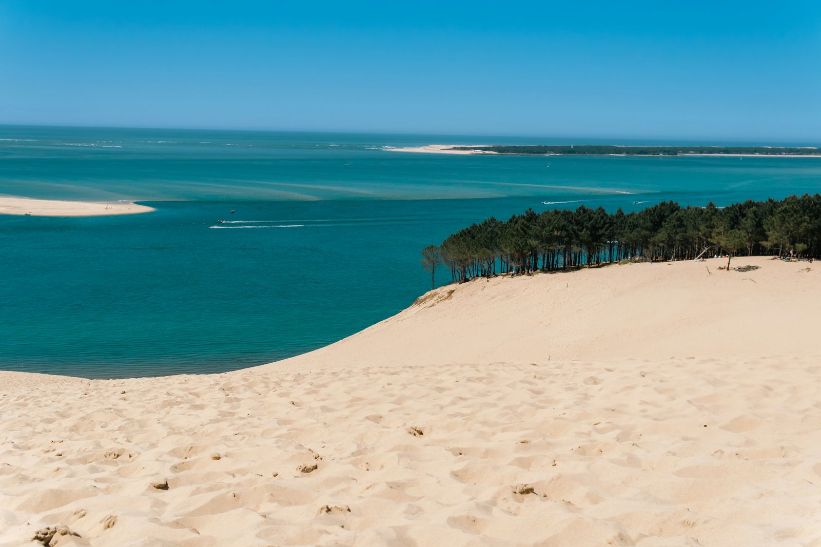 The Dune du Pilat overlooking the Arcachon Basin, the tallest sand dune in Europe